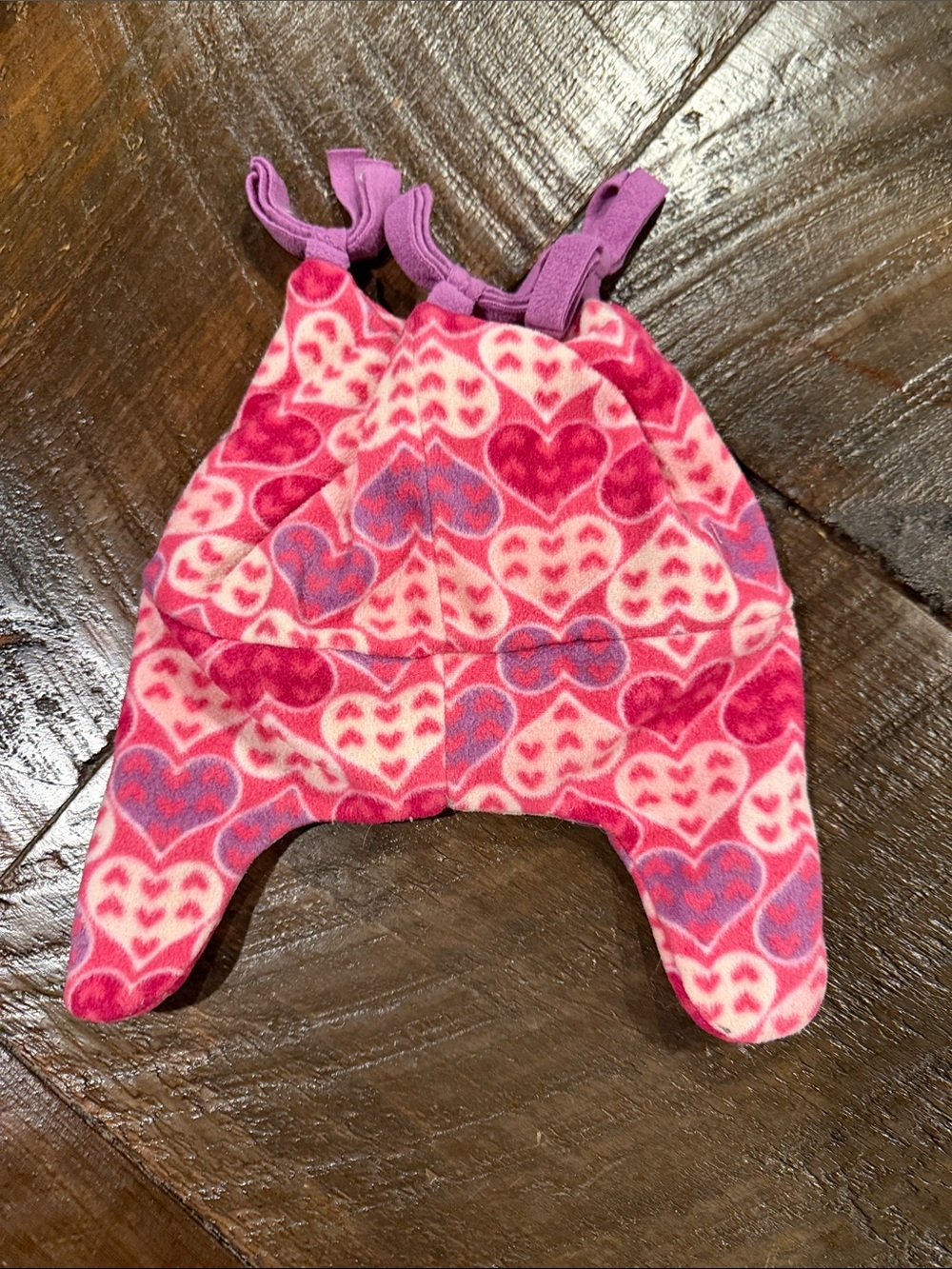 Kids Pink Winter Hat and Earwarmer Set - Heart & Pom Details - Picture 5 of 10